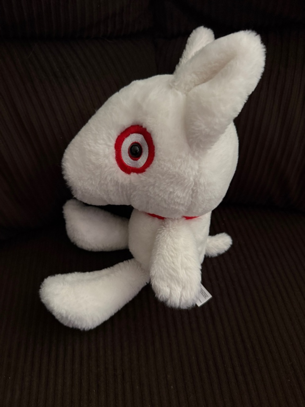 Target Bullseye 🎯 White Plush Dog Toy with Red Eye Accent 2023